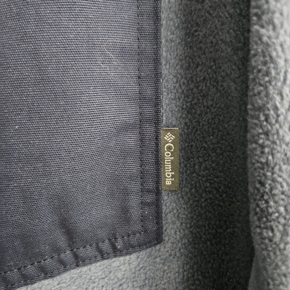 Columbia Men's Fleece Zip Up Terpin Point Overlay Blue in Blue Jacket Size XL - Picture 6 of 12